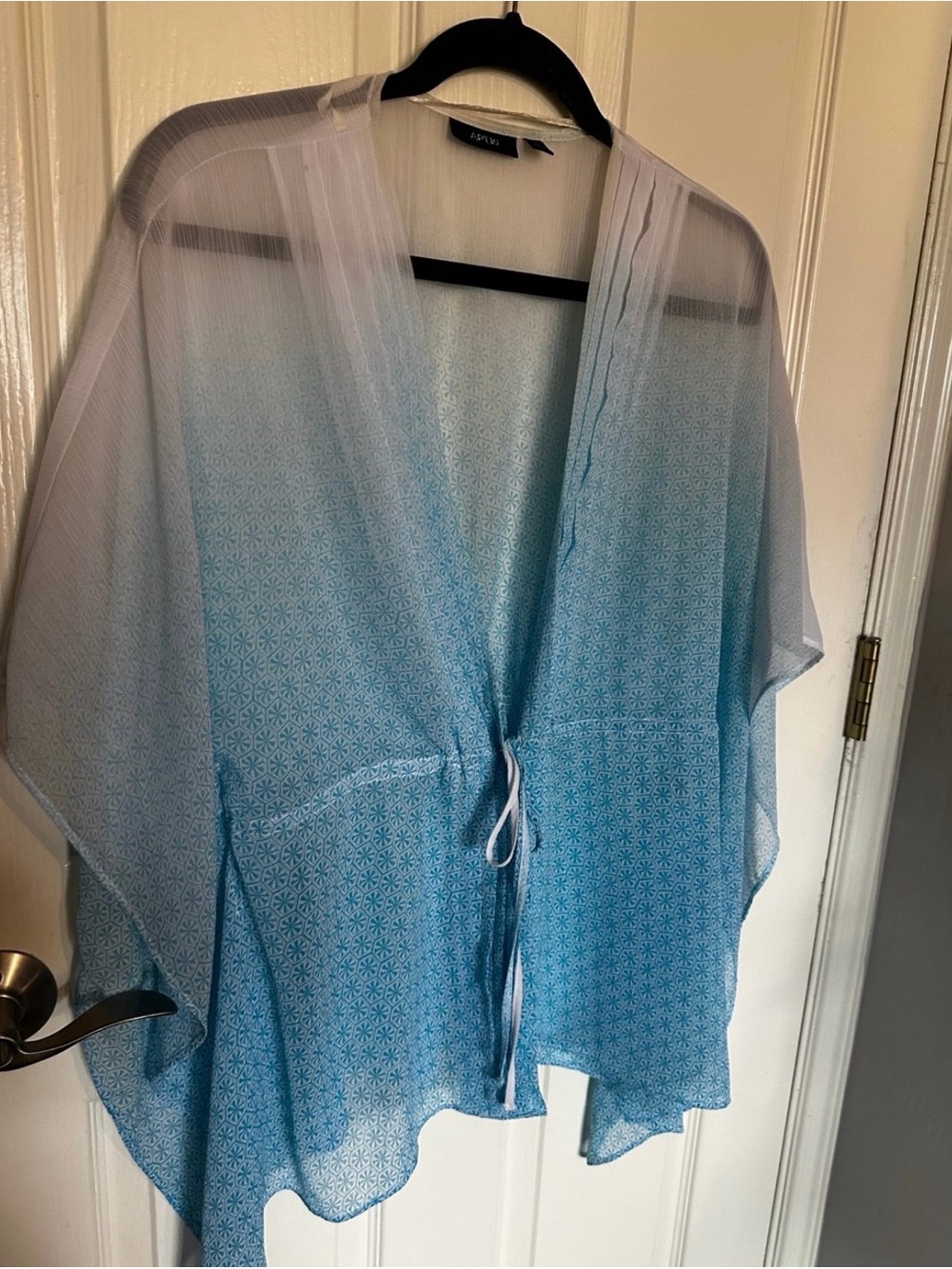 Apt. 9 Blue Ombre Sheer Kimono Cardigan Cover Up Size Large